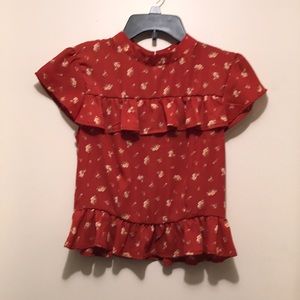Red/orange floral top